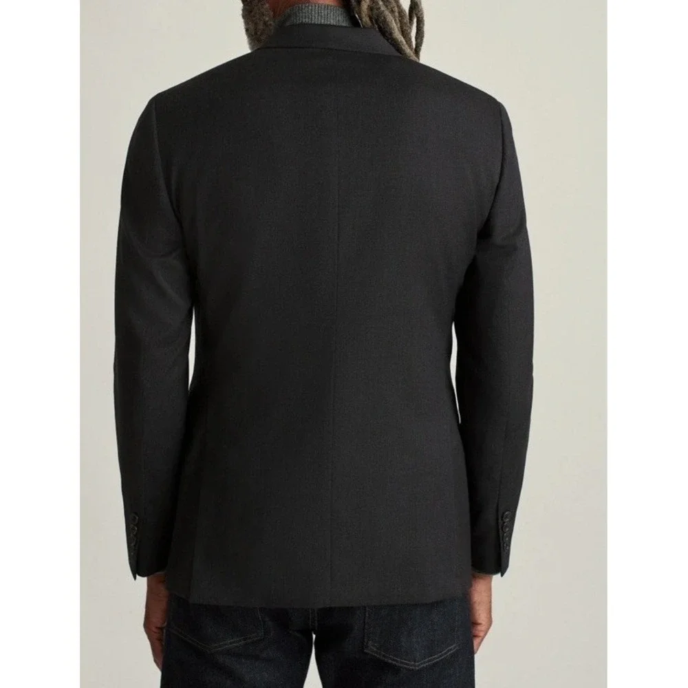 Bonobos Charcoal Gray Black Jetsetter Wool Athletic Fit Blazer Sz 40L
